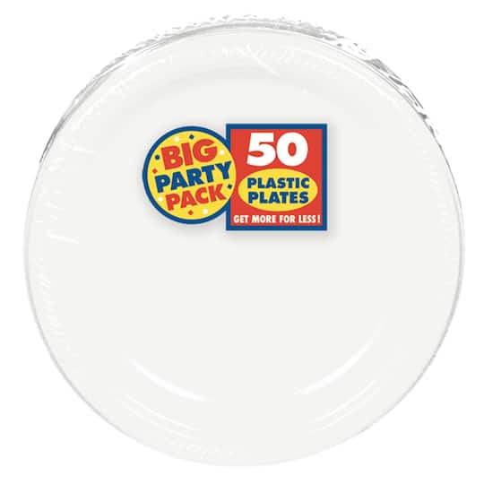 7&#x22; Round Plastic Plates, 100ct.